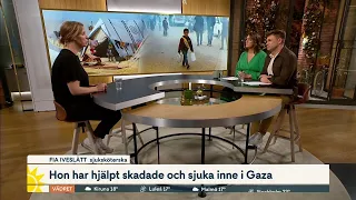 Hon har hjälpt skadade i Gaza: "Varje person har en tung historia" | Nyhetsmorgon | TV4 & TV4 Play