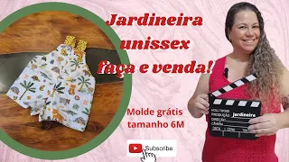 Jardineira para Bebê Molde Grátis