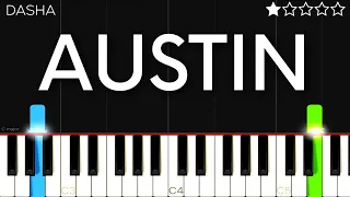 Dasha - Austin | EASY Piano Tutorial