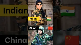 Indian Female Army vs China  Which Brave Look 😍 🇮🇳🇨🇳