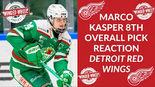 MARCO KASPER DRAFT REACTION - Detroit Red Wings select Kasper 8th overall - Live Reaction & Analysis