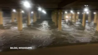 Hurricane floods casino parking garage