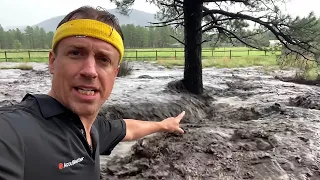 EVEN BIGGER Debris Flow Flash Flood in Flagstaff, Arizona Drone Footage