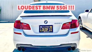 Loudest BMW F10 550i Full Catless Straight Pipe Exhaust!!!