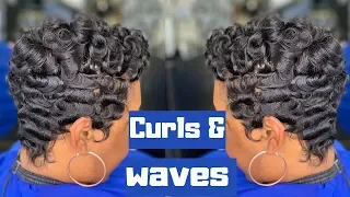 3D Waves, Curl Waves| How to curl short hair