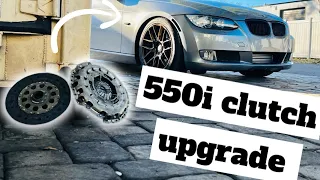 BMW 335i budget clutch upgrade - 550i clutch install/review