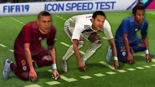 FASTEST ICONS IN FIFA 19 SPEED TEST (without ball)