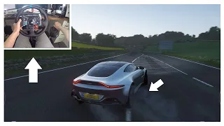 Forza Horizon 4 Aston Martin Vantage | Logitech g29 gameplay (steering wheel + paddles)