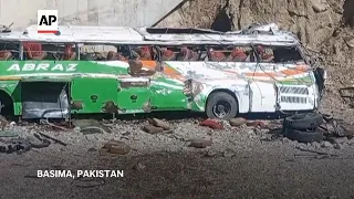 At least 28 people killed in bus crash in southwest Pakistan