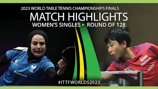 Dina Meshref vs Zhou Jingyi | WS R128 | 2023 ITTF World Table Tennis Championships Finals
