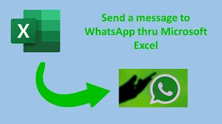 How to send a message from MS Excel to WhatsApp. #whatsApp #Excel #Microsoft