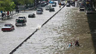 Flooding in Bangkok, Thailand. September 23, 2020