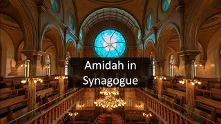 Jewish Prayer Amidah in Synagogue