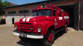 *СГУ-60* АЦ-40 (130) 63Б. Soviet fire truck ЗИЛ-130. Soviet siren demonstration+Lights LBS Elektra