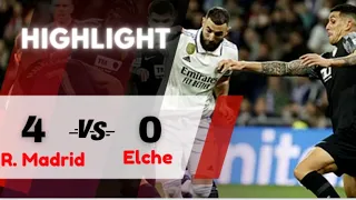 Real Madrid vs Elche 4-0 Highlights #RealMadridElche