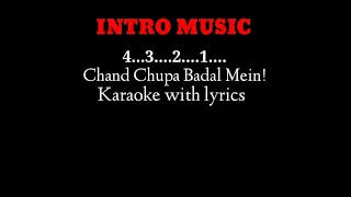 chand chupa badal mein Karaoke songs with lyrics