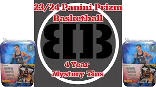 Opening the 2023/24 4 year Panini Prizm Basketball Mystery Tins - Wemby & Ant hunting