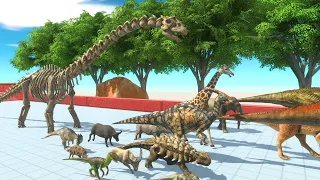 Escape from Skeleton Brachiosaurus -Animal Revolt Battle Simulator