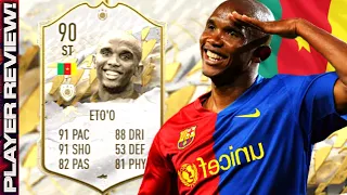 FIFA 22 MID ICON ETO'O PLAYER REVIEW | 90 ETO'O REVIEW | FIFA 22 ULTIMATE TEAM