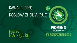 58 kg - Risako KAWAI (JPN) df. Valeria KOBLOVA ZHOLOBOVA (RUS), 5-1