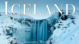 Iceland Winter 4K Nature Relaxation Film - Meditation Relaxing Music - Amazing Nature