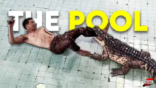 The Pool (2018) Movie Explained In Hindi | A Couple Gets Stuck Inside A Pool With A Crocodile