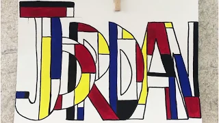 Write My Name - Mondrian Style  ❤️💛💙