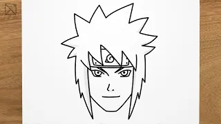How to draw MINATO NAMIKAZE (Naruto) step by step, EASY