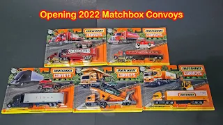 Opening 2022 Matchbox Convoys Semi Sets - Tesla - Mustang - Skyjacker