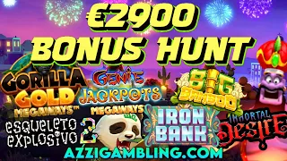 €2900 BONUS HUNT!! BIG BAMBOO GOLD & GORILLA GOLD SUPER!!😎🎰