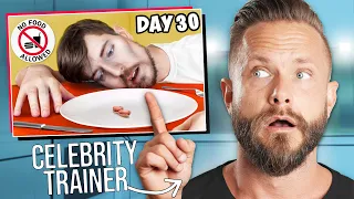 Celebrity Trainer Reacts to MrBeast's NO FOOD For 30 Days Challenge!