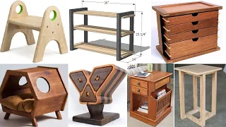 Contemporary wood furniture ideas / wooden decorative pieces as woodworking project ideas