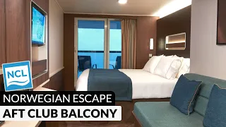 Norwegian Escape | Aft-Facing Club Balcony Suite M1 Full Tour & Review 4K | NCL Cruises