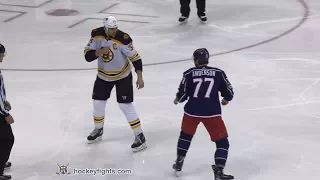 Zdeno Chara vs Josh Anderson Oct 30, 2017