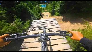 Our first full lap of Black graded Freeride line in Les Gets - The arm pain alone