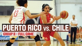 Puerto Rico vs. Chile - Group B  - 2014 FIBA Americas Championship for Women U18