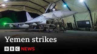 Houthis vow retaliation after US and UK strike 16 sites in Yemen - BBC News