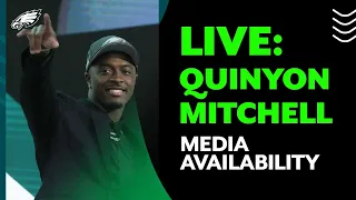 Quinyon Mitchell's first media availability in Philly after being selected 22nd overall by Eagles