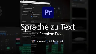 Sprache zu Text in Premiere Pro | Adobe DE