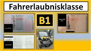 B1, auf jedem neuen Führerschein und dennoch unbekannt. Die Fahrerlaubnisklasse B1.