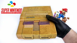 Restoring the $1 broken and yellowed Nintendo SNES - Vintage Console Restoration & Repair  - ASMR