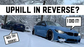Tesla Model Y Vs. BMW M3 Rematch: Can BMW Climb A Snowy Uphill?