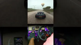 Bugatti Chiron DRAG Race In Heavy Rain | One-Hand Steering