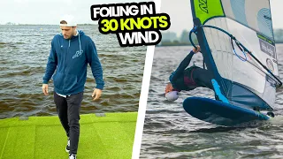 30kn Windsurf Foiling in Netherlands | @Nico_Ger7 Vlog