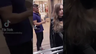 American fitness girl elevator prank VIDEO funny reaction tiktok meme