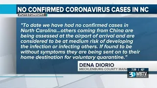 VIDEO: 4 in Charlotte area being monitored for coronavirus