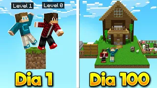 PASSEI 100 DIAS EM UM BLOCO FUTURISTA NO MINECRAFT