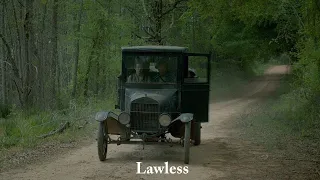 Lawless: Moonshine instead of gasoline in the fuel tank. Soundtrack - Burnin' Hell