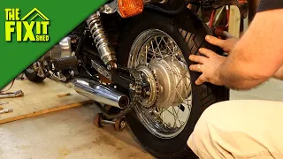 Change Rear Tire 2002 Honda Rebel 250 (CMX250C) | The Fixit shed