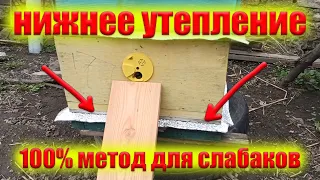 Нижнее утепление пчел весной в корпусных ульях. Только для слабых семей на пасеке Эффект термоса